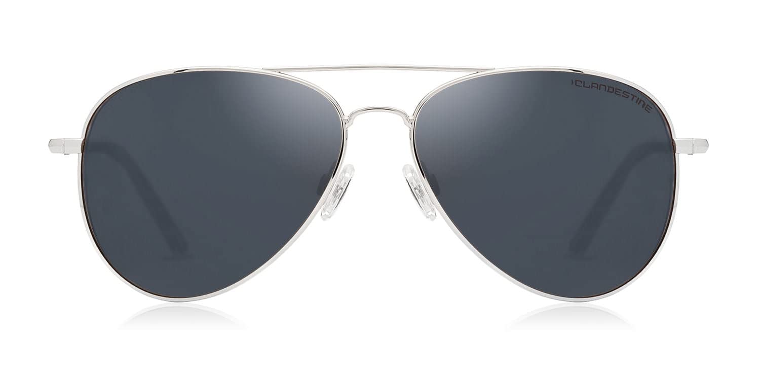 CLANDESTINE - Gafas de Sol para Hombre y Mujer - Lentes de Nylon HD y Montura de Acero Inoxidable - Estructura Ligera con Gran Estabilidad - Talla Única - 144 mm x 51 mm