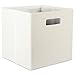 DII Hard Sided Collapsible Fabric Storage Container for Nursery, Offices, & Home Organization, (13x13x13") - Solid Off White