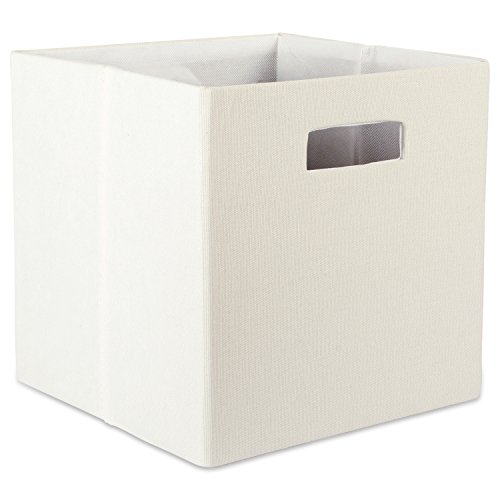 DII Poly-Cube Storage Collection Hard Sided, Collapsible Solid, Large, Off White by DII - Used condition - US$7.45