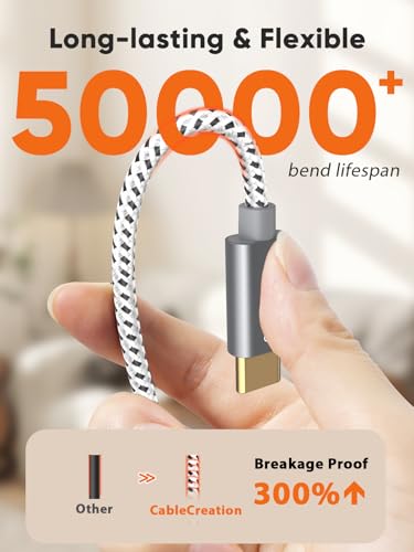 Image of CableCreation 100W USB C to USB C 3.1 Gen 2 Cable 10Gbps, 1FT, 4K Video