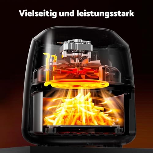 Cube 2.0 Mini Airfryer – Kompakte Heißluftfritteuse, 2L, 5 Kochfunktionen, 60 Min. Timer, Antihaft, 80% weniger Öl, energieeffizient – Bild 5
