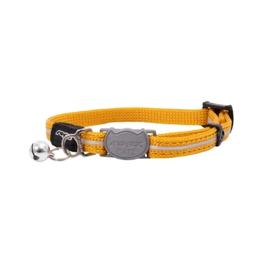 Rogz Alleycat Safeloc Halsband, Gold, Größe S
