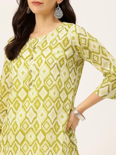 Image of feranoid Printed Top with Round Neck & 3 /4 Sleeves (S-XXL)