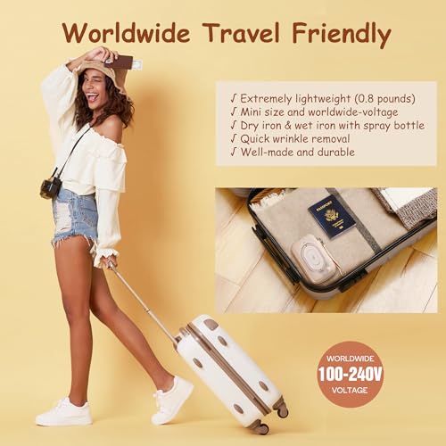 Image of Newbealer Travel Iron Set, 100-240V Mini Dry Iron for Clothes (No Steam)