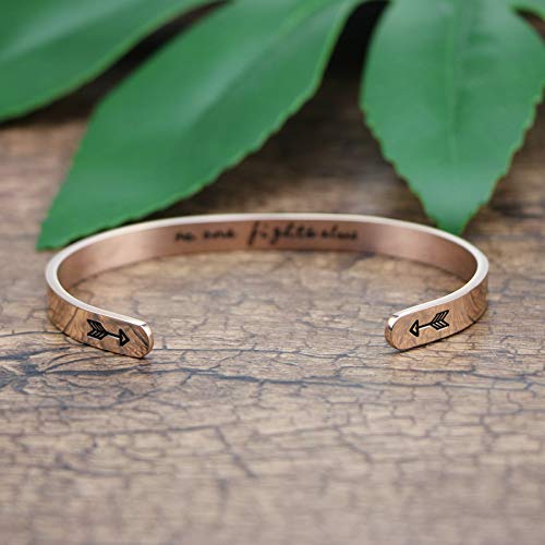 Joycuff No One Fights Alone Cancer Awareness Jewelry Fight Lyme Disease Inpsirational Bracelet For Her Rose Gold Bangle #TOP2