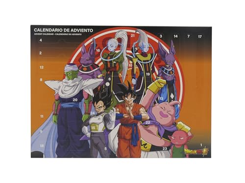 CyP Brands-Dragon Ball, Calendario de Adviento, 24 Sorpresas, Regalo Infantil, Licencia Oficial Marvel, Actividades y Juguetes, Navidad