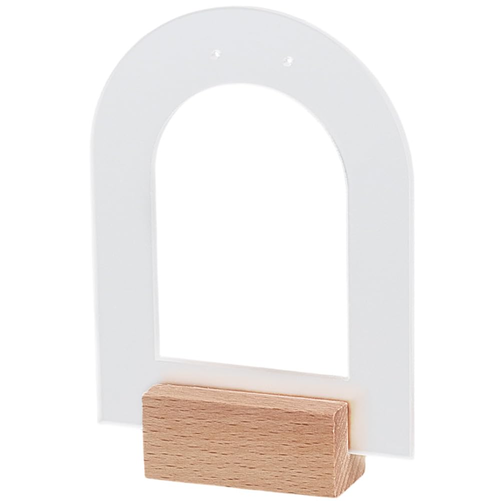 Présentoir boucles d'oreilles acrylique transparent plastique de rangement avec base bois