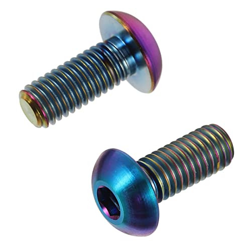 VALICLUD 自転車用ウォーターボトルケージネジ M5×12mm チタン製 軽量 高強度 自転車アクセサリー 2個