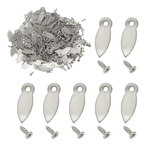 Image of uxcell 200pcs Picture Frame Backing Clips, 0.98 inch Photo Frame Turn Buttons Fasteners Hardware Corner Clip with 200pcs Screw for Hanging Pictures Craft Drawings, Melon-Seed Shaped Silver
