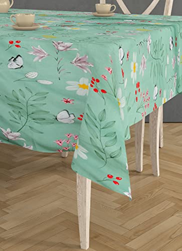 Image of Amazon Brand - Umi Super Soft Brushed Microfiber Cotton Dining Table Cloth, Printed Rectangular 6 Seater Table Cover 60X90(Inches)