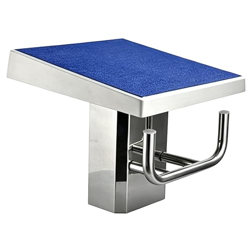 Plongeoir piscine inox 304 durable avec plateforme antidérapante inclinée 15°