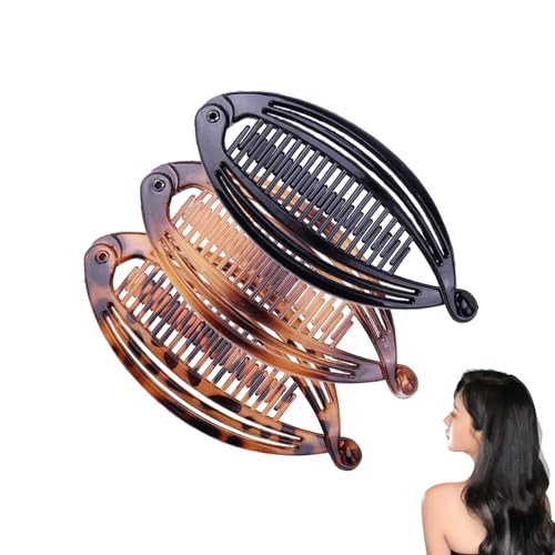 YueJieSelected - Lot de 3 pinces à cheveux épaisses pour femme - Grande pince à cheveux pour fille - Barrette à cheveux pour cheveux épais - Pince à cheveux