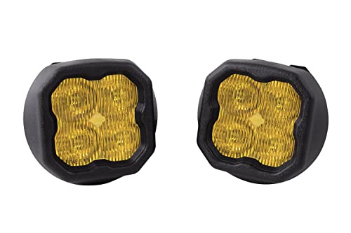Diode Dynamics SS3 LED Fog Light Kit compatible with Chevrolet Colorado 2015-2021, Yellow SAE Fog Sport