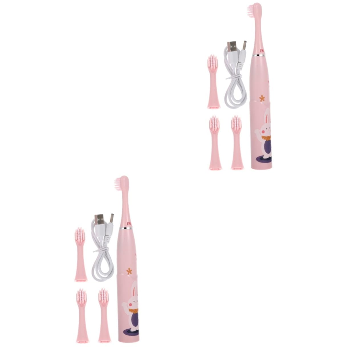 FOMIYES 2 Set Di Spazzolini Elettrici Per Ragazzi E Ragazze Igiene Orale Spazzolino Portatile Per Bambini Setole Morbide Design A Cartoni Animati Accessorio Per Lavarsi I Denti