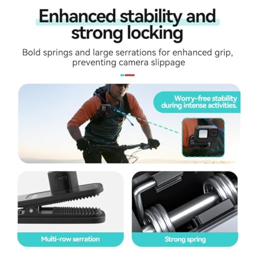 Image of Backpack Clip Mount for Go pro, Quick Release Magnetic Bag Belt Shoulder Strap Holder Compatiable for GoPro 13 12 11 Max Insta360 X3 X4 Go3 Ace Pro 2 DJI Action 5 Pro 3 4 Osmo Pocket 3