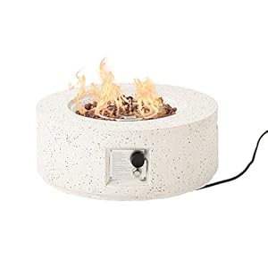 Hompusoutdoorpropanefirepit40000btu28inchroundwhiteterrazzoconcretefiretablegasfirepitwlavarocksandraincoverforoutdoordeckorbackyard Urban Country Home Decor Hompus outdoor propane fire pit 40000 btu 28 inch round white terrazzo concrete fire table gas fire pit w lava rocks and rain cover for outdoor deck or backyard urban country home decor