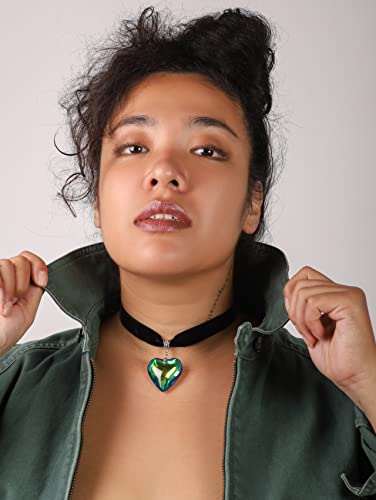 Sacina Black Heart Choker, Heart Necklace, Gothic Goth Vintage Necklace, Valentine Gift, Christmas Jewelry Gift for Women2