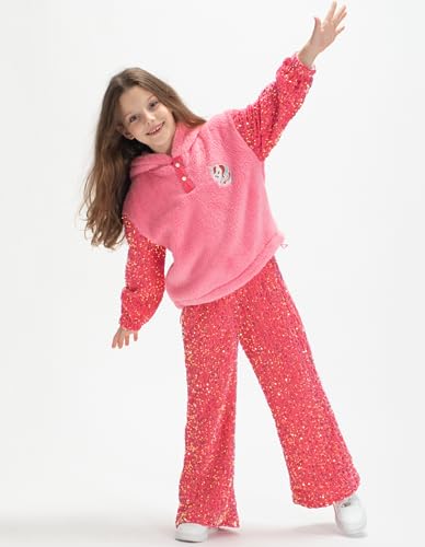 Image of WELAKEN Sequin Casual Pants for Girls with Lining Kids & Little Girl's Sparkling Trousers