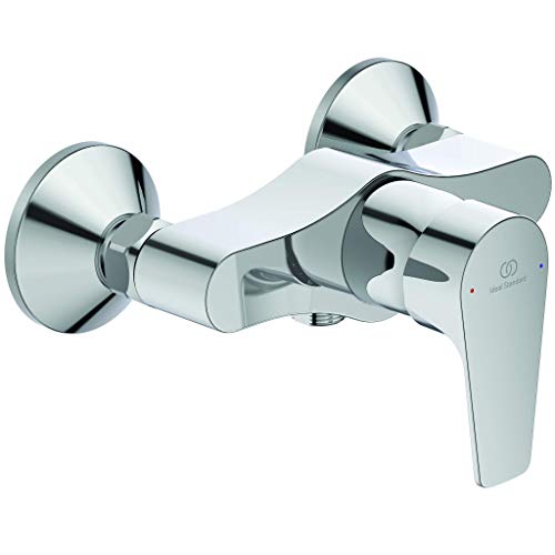 Ideal Standard Esla - Miscelatore doccia cromato a risparmio d'acqua, certificato NF BC228AA