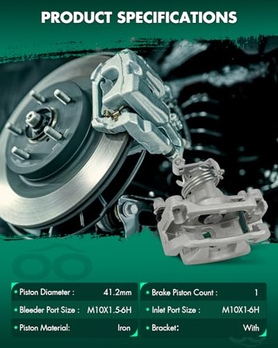 Image of SCITOO 18B4944 Rear Left Disc Brake Caliper Assembly w /Bracket For Buick For Terraza 2005-2007,For Chevy For Uplander 2005-2009,For Pontiac For Montana 2005-2009,For Saturn For Relay 2005-2007