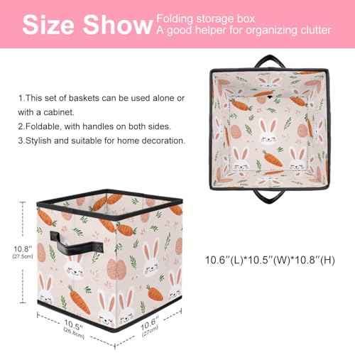 Bac de rangement cube carotte lapin pliable grand format pour vêtements - 3