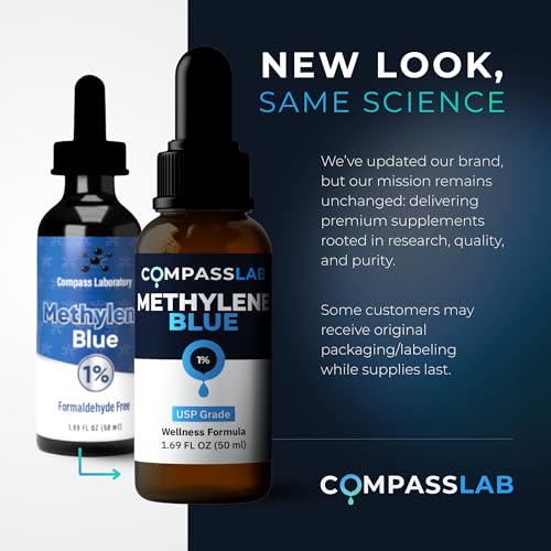 image for Compass Laboratory Methylene Blue 1% Solution | USP-Grade Research For
