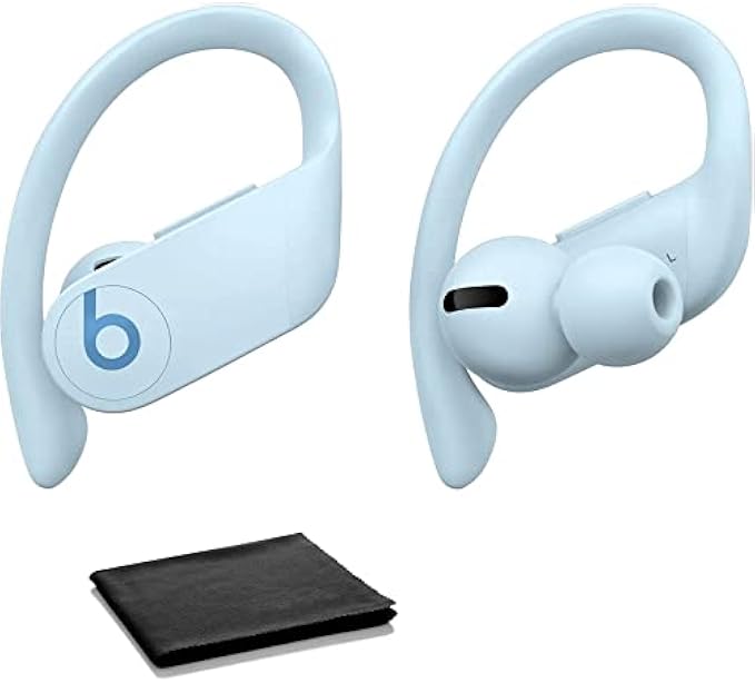 Beats_by_dre Beats Powerbeats Pro Wireless Earbuds - Class 1 in-Ear Bluetooth Headphones with Bonus Cleaning Cloth - Glacier Blue