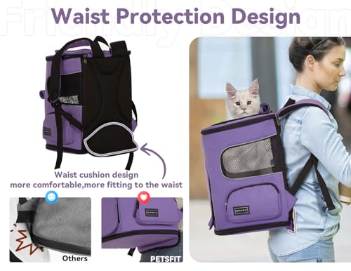 PETSFIT-Dog-Backpack-Carrier-with-Upgraded-Waist-Protection-Pet-Carrier-Backpack-Designed-for-Small-DogsCats-Fully-Ventilated-Collapsible-Cat-Backpack-for-Outdoor-Traveling-Hiking-Camping-Purple - Cucciolini Doodles   PETSFIT-Dog-Backpack-Carrier-with-Upgraded-Waist-Protection-Pet-Carrier-Backpack-Designed-for-Small-DogsCats-Fully-Ventilated-Collapsible-Cat-Backpack-for-Outdoor-Traveling-Hiking-Camping-Purple
