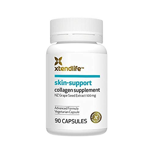 Xtend-Life Skin Support Collagen Supplement - Blend of Hydrolyzed Marine Collagen Peptides & Grape Seed Extract for Max Absorption - Anti-Aging Formula for Healthy Hair, Skin, Nails, 90 Capsules Xtend-Life Skin Support Collagen Supplement - Blend of Hydrolyzed Marine Collagen Peptides & Grape Seed Extract for Max Absorption - Anti-Aging Formula for Healthy Hair, Skin, Nails, 90 Capsules