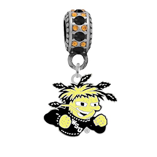 Wichita State University Mascot Charm Fits Compatible With Pandora Style Bracelets