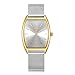 Produktbild Burker Megan  Damenuhr Gold Silber | 30mm Gold Silberne Uhr für Damen mit Ziffernblatt in Silber | Frauen Quarz Armbanduhr wasserdicht (30M) | Kleines Flaches Watch Gehäuse  Uhren Armband inklusive
