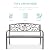 Best Choice Products Outdoor Bench Steel Garden Patio Porch Furniture for Lawn, Park, Deck w/Floral Design Backrest, Slatted Seat - Gray
