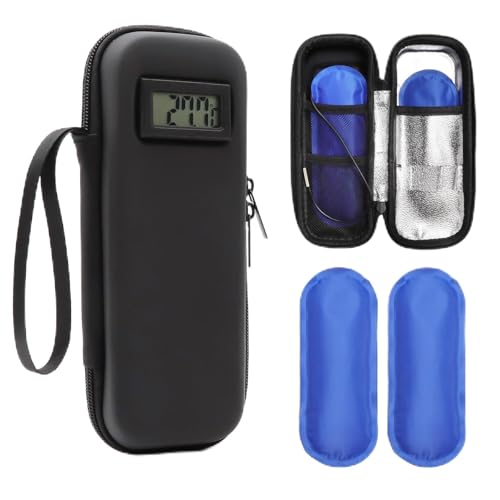 HENGBIRD Insulin Cool Bag, Portable Medicine Bag, Insulin Cool Box for Insulin Pens & Medications, Compact & Shockproof Cool Bag for Medication for Travel, Plane, Ideal for Diabetic Bag HENGBIRD Insulin Cool Bag, Portable Medicine Bag, Insulin Cool Box for Insulin Pens & Medications, Compact & Shockproof Cool Bag for Medication for Travel, Plane, Ideal for Diabetic Bag