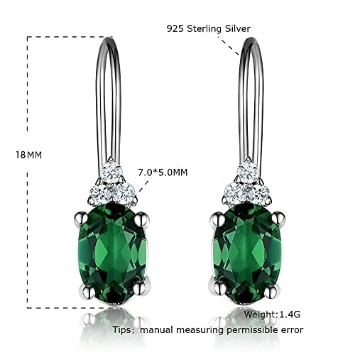 Ohrringe, oval, Smaragd, zarte Ohrclips für edlen Damenschmuck