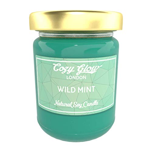 Grande bougie de soja Cozy Glow parfum menthe sauvage d'exception
