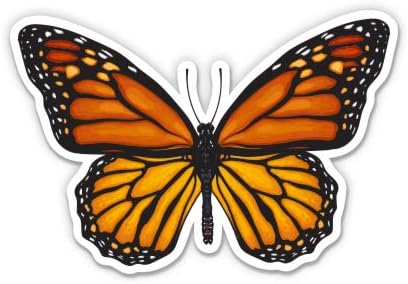 Monarch Butterfly Pretty - 5" Vinyl Sticker - for Car Laptop I-Pad - Waterproof Decal