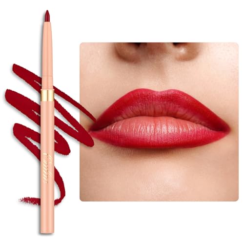 OULAC Matita Labbra Rosso Opaco, Lipliner Impermeabile Dura 12 Ore +, No-Transfer, Altamente Pigmentate, Liscio, per Contornare le Labbra, Vegan (07) Cherry