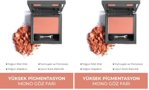 Göz Farı - Mono Eyeshadow 102 Soft Apricot 3,2 G (2 paketi)