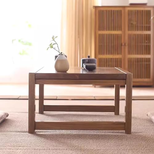 Table à manger en bois d'orme massif, table basse de prestige rectangulaire