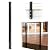Muzata Cable Railing Post Fascia Side Mount Square Weldless Flat top 42"x2"x2" Stainless Steel Black Powder Coated Pre-Drilled Posts Wood Level Deck Balustrade Invisible PF02 BH4L, PT1 PT3 PT6