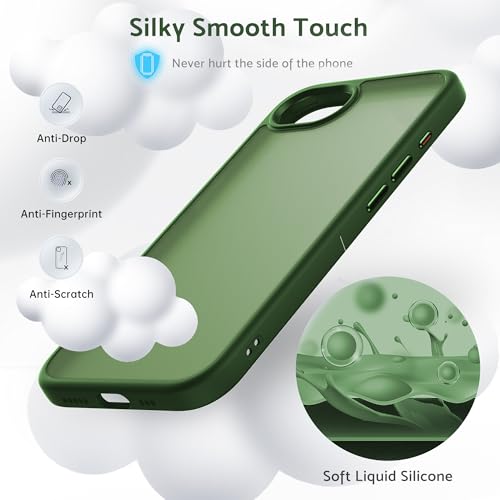 Coque mate antichoc verte pour iPhone 16e idéale pour le quotidien
