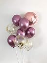 zeonely mart rose pink Colour 10 inch Chrome Metallic Balloons and Party Occassions Pack of -50 gallery image