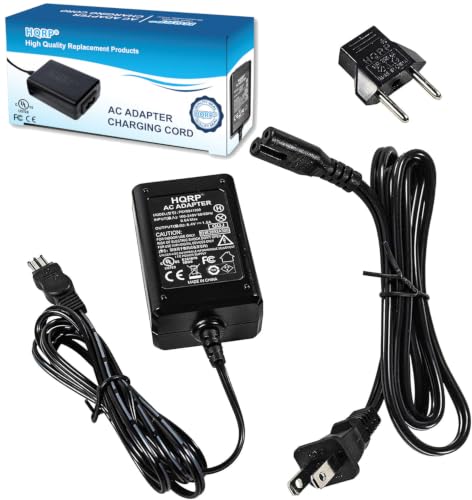 HQRP Replacement AC Adapter/Charger Compatible with Sony HandyCam DCR-TRV20, DCR-TRV22, DCR-TRV25, DCR-TRV27, DCR-TRV30 Camcorder with USA Cord & Euro Plug Adapter