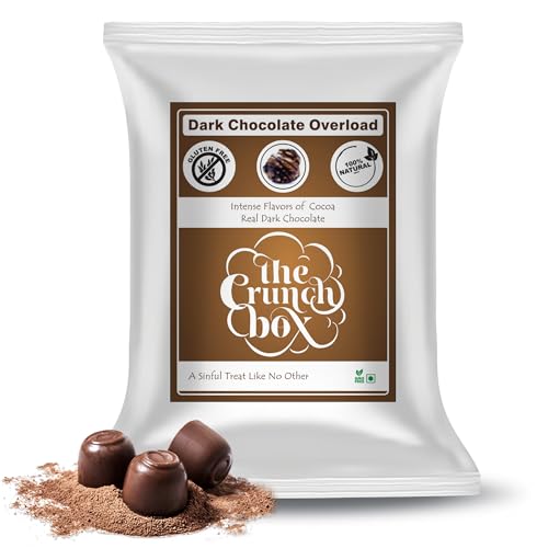 Image of The Crunch Box presents Special Value Pack | Dark Chocolate Overload Gourmet Popcorn | 1000gm | Healthy Gourmet Popcorn for all Occassions and Age Groups