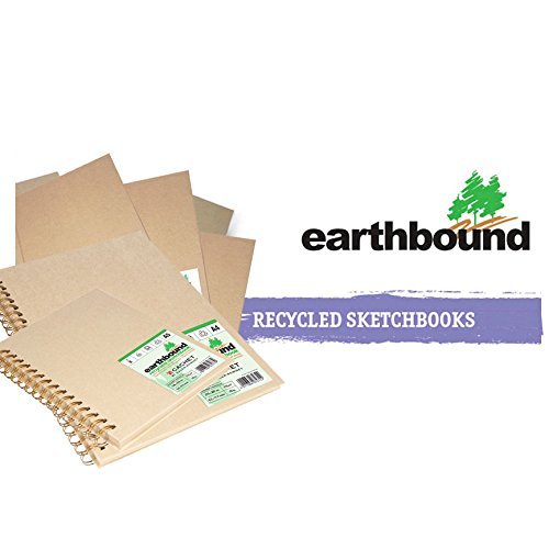Daler-Rowney Earthbound, Artbook, Lightly Textured, 110 gsm, 70lb, Spiral Bound, Hardback, Portrait, A5 - 5.8 x 8.3in - 14.8 x 21 cm, Tan, 80 Sheets