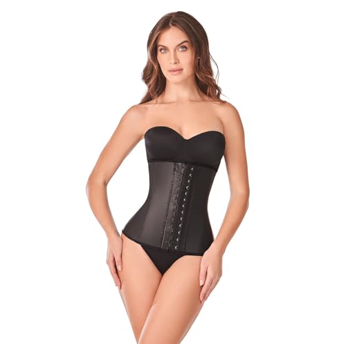 Ann Chery 2025 Waist Trainer for Women - Colombian Latex Cincher - 2 Hook Body Shaper - Tummy Control & Waist Compression Black