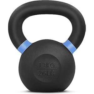 Yes4All 4-32kg Powder Coated Kettlebells Cast Iron, Kettlebell Weight Sets for Home Gym Fitness & Weight Training