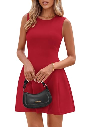 Image of PRETTYGARDEN Summer Dresses for Women 2026 Elegant Classy Spring A Line Business Casual Work Graduation Cocktail Short Dress