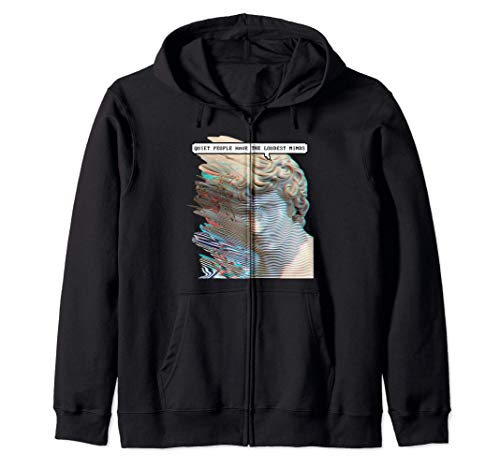 Vaporwave Design of Glitch Style Aesthetic Greek Statue Felpa con Cappuccio