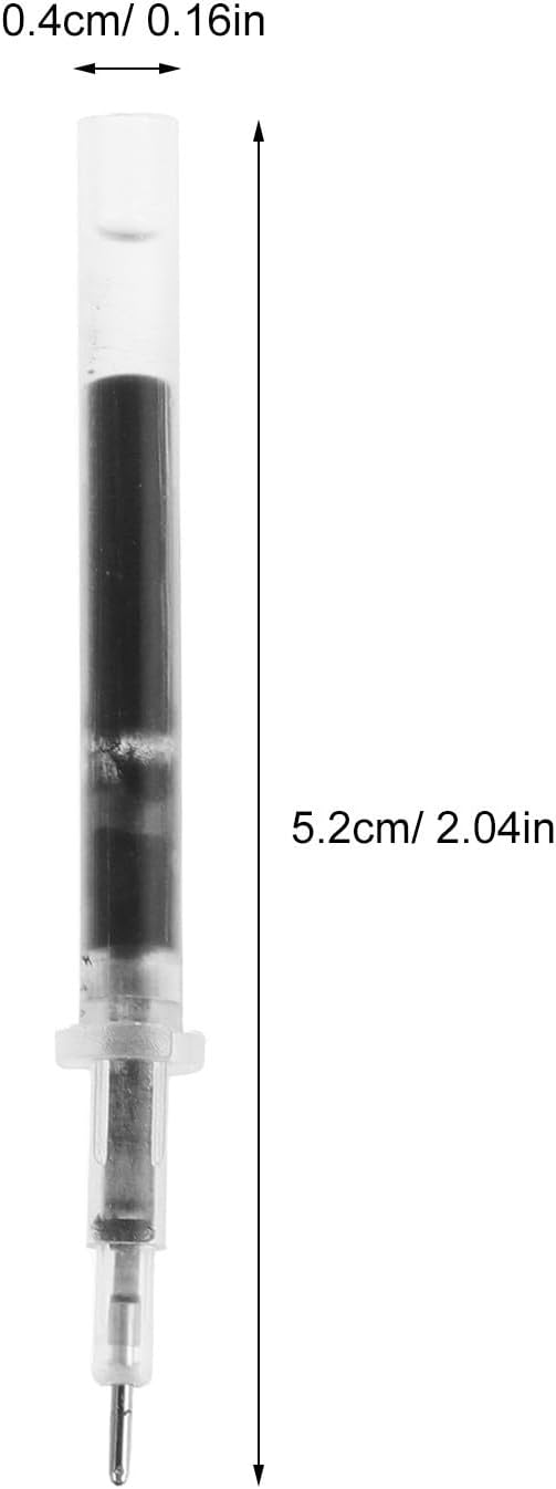 ORFOFE 200pcs Gel Pen Refills 0.5mm Fine Point Black Ink Replacement Refills for Short Pens Portable Plastic Design for Travel and Precision Tasks image 2